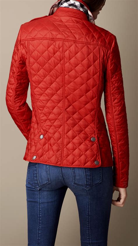 burberry quilted jacket womens red|quilted Burberry jacket outlet store.